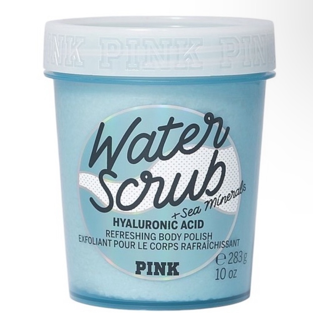 NWT PINK Victoria's Secret Water Scrub with Hyaluronic Acid - Blue